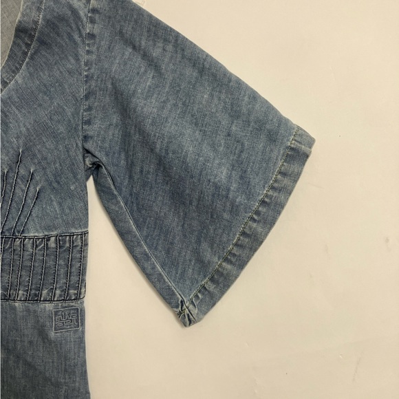 DIESEL tie back denim dress - Picture 3 of 5